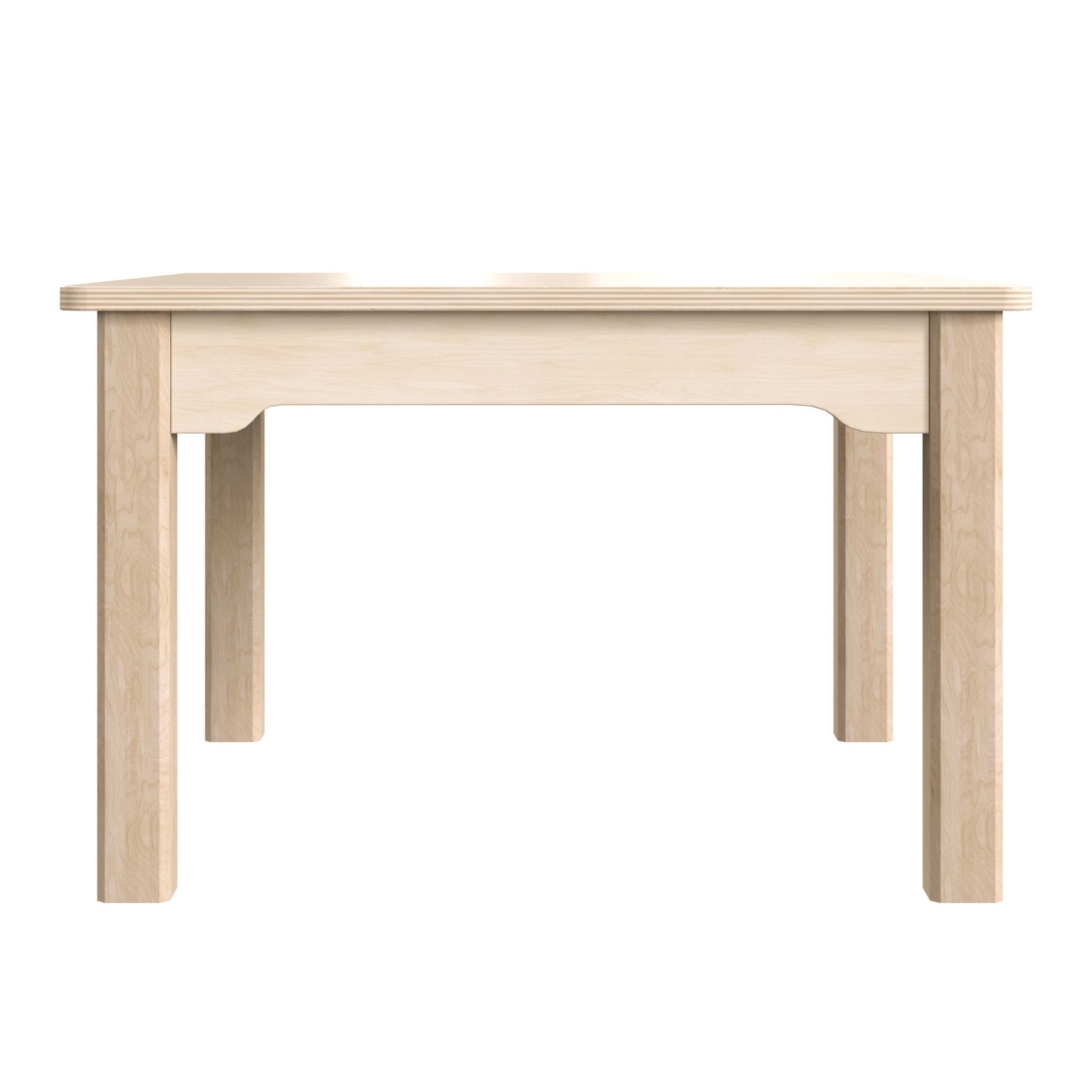 Bright Beginnings Commercial Grade Wooden Square Preschool Classroom Activity Table, (23.5"W x 14.5"H), Beech Beech