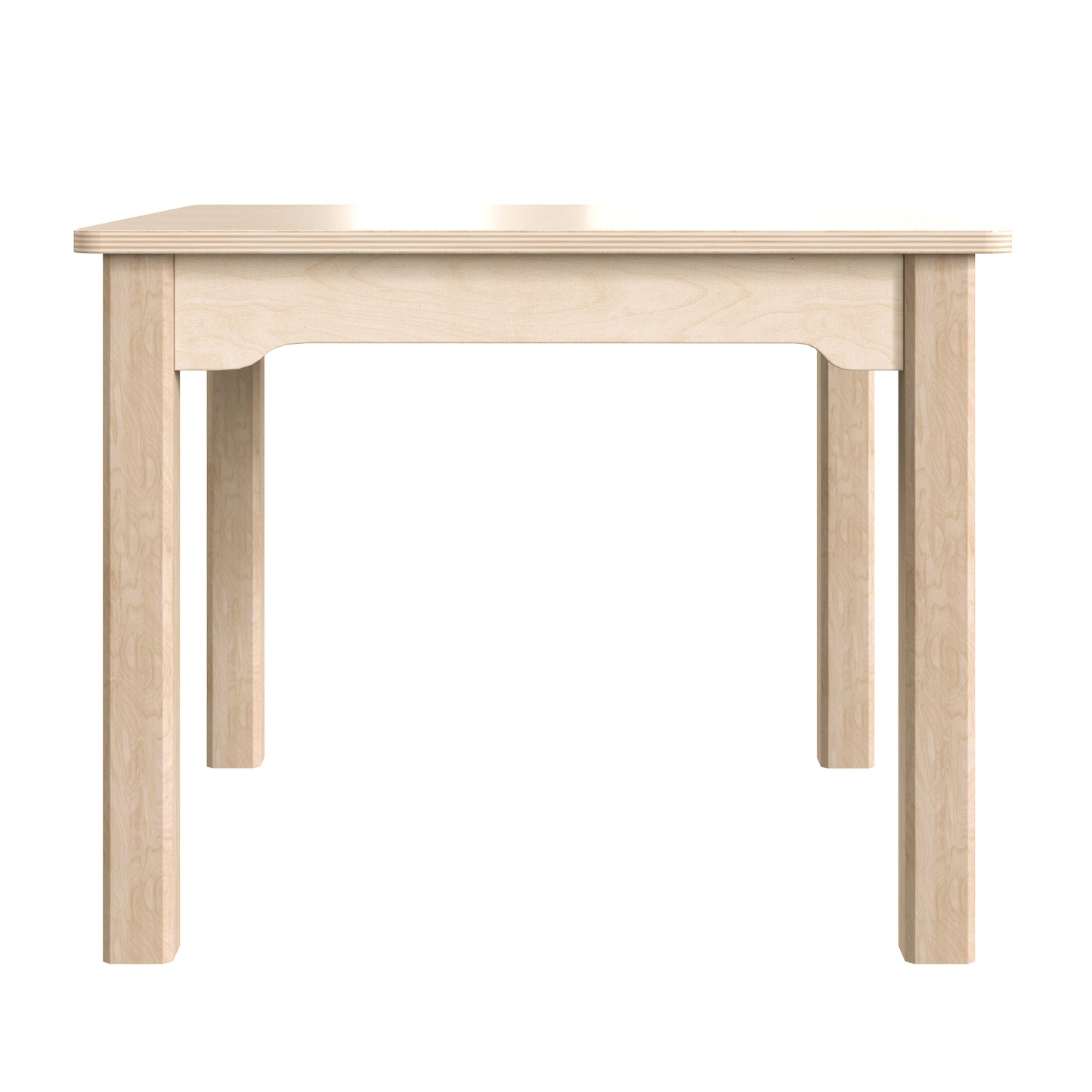 Bright Beginnings Commercial Grade Wooden Square Preschool Classroom Activity Table, (23.5"W x 18"H), Beech Beech