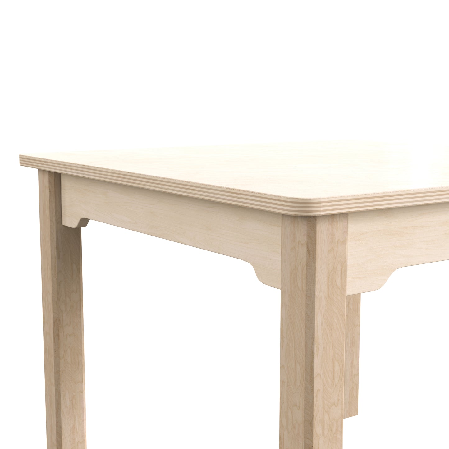 Bright Beginnings Commercial Grade Wooden Square Preschool Classroom Activity Table, (23.5"W x 18"H), Beech Beech