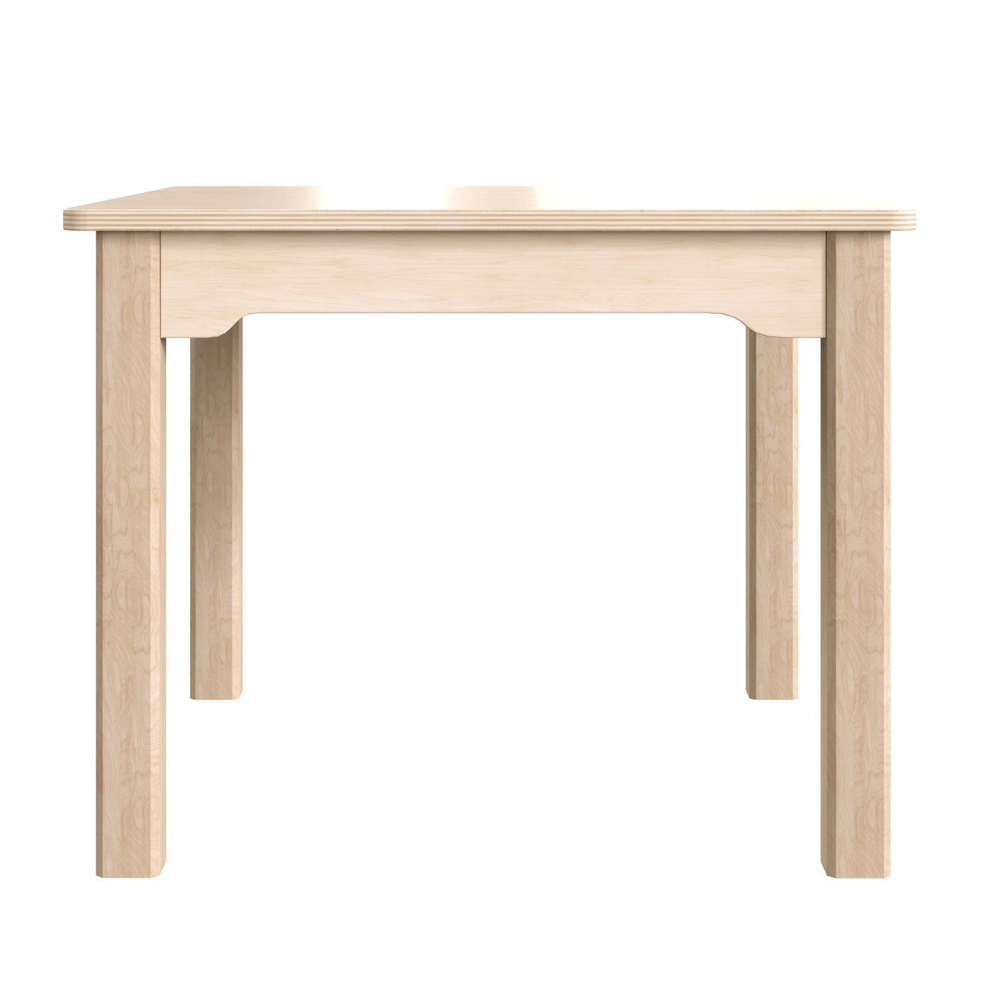 Bright Beginnings Commercial Grade Wooden Square Preschool Classroom Activity Table, (23.5"W x 18"H), Beech Beech