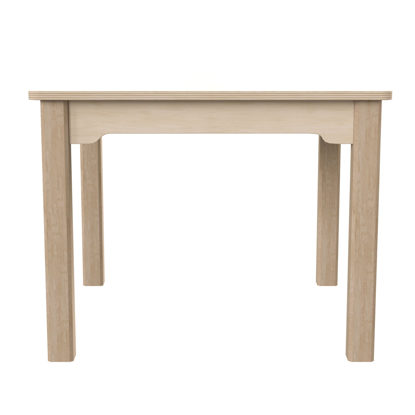 Bright Beginnings Commercial Grade Wooden Square Preschool Classroom Activity Table, (23.5"W x 18"H), Beech Beech