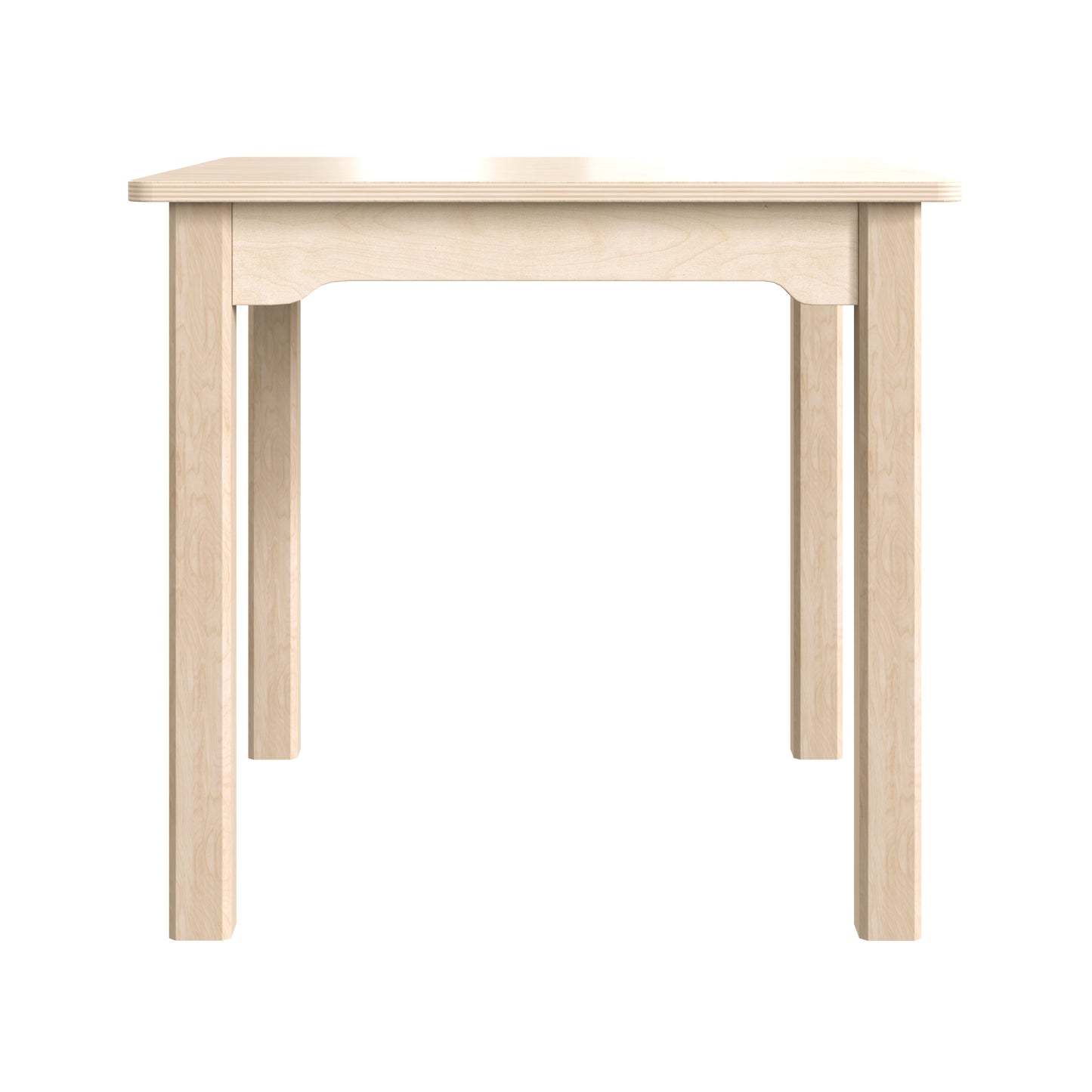 Bright Beginnings Commercial Grade Wooden Square Preschool Classroom Activity Table, (23.5"W x 21.25"H), Beech Beech