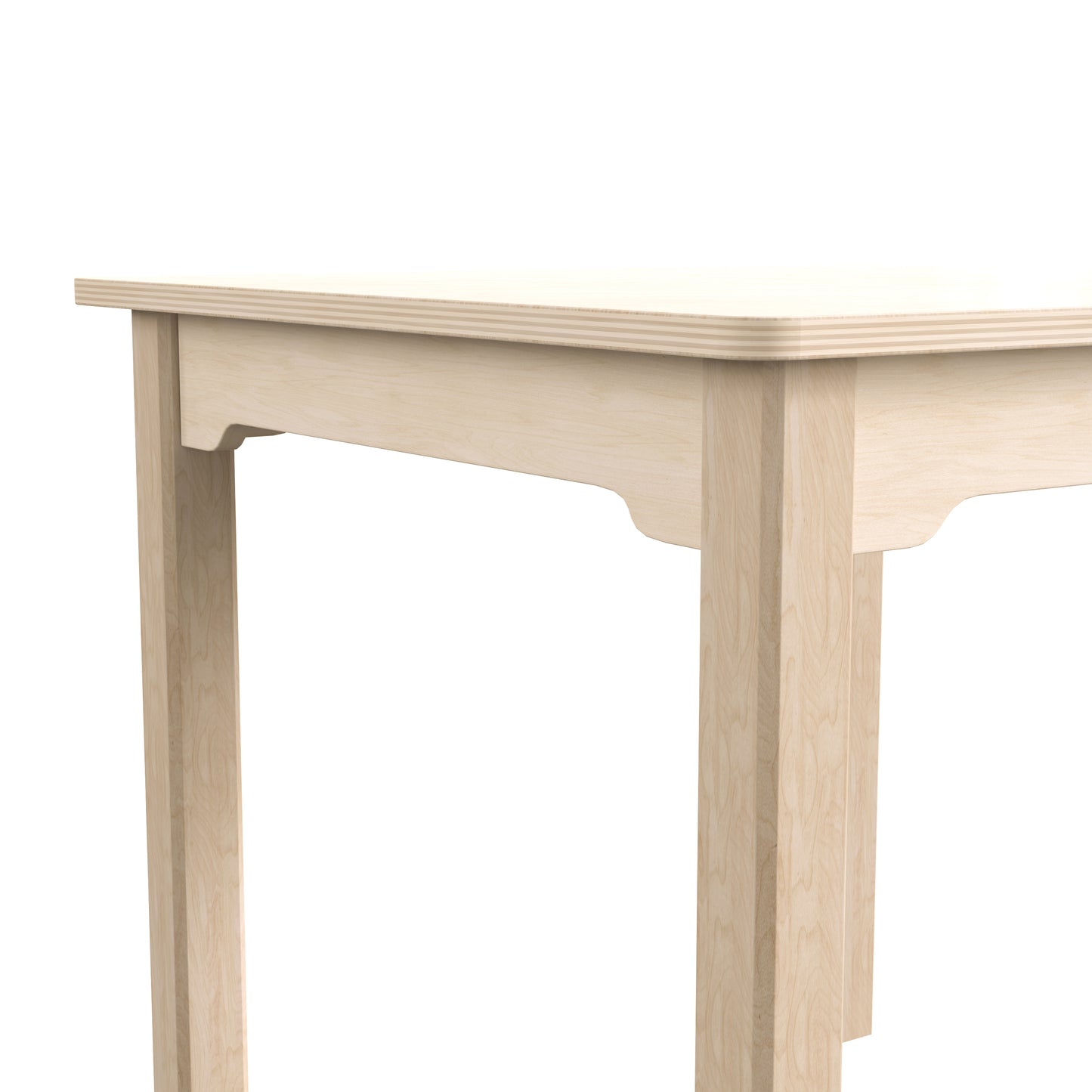 Bright Beginnings Commercial Grade Wooden Square Preschool Classroom Activity Table, (23.5"W x 21.25"H), Beech Beech
