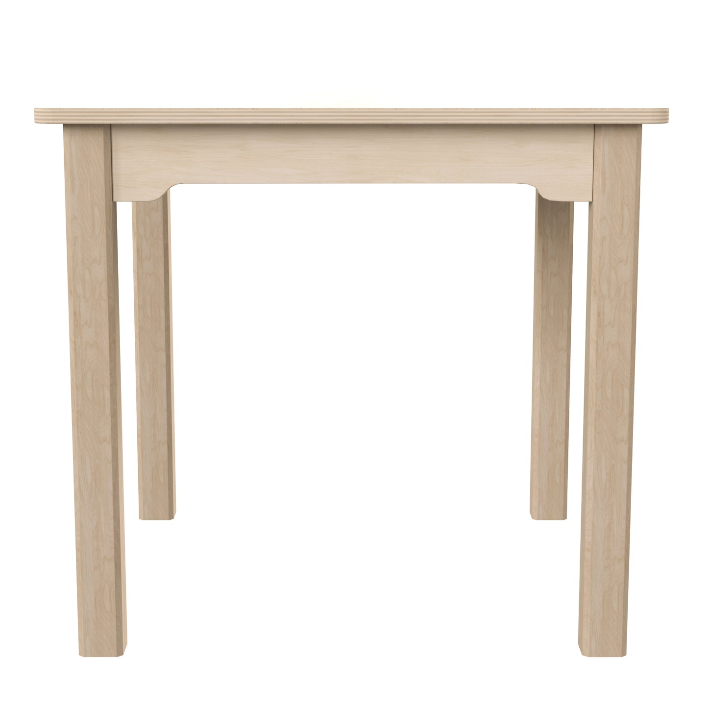 Bright Beginnings Commercial Grade Wooden Square Preschool Classroom Activity Table, (23.5"W x 21.25"H), Beech Beech