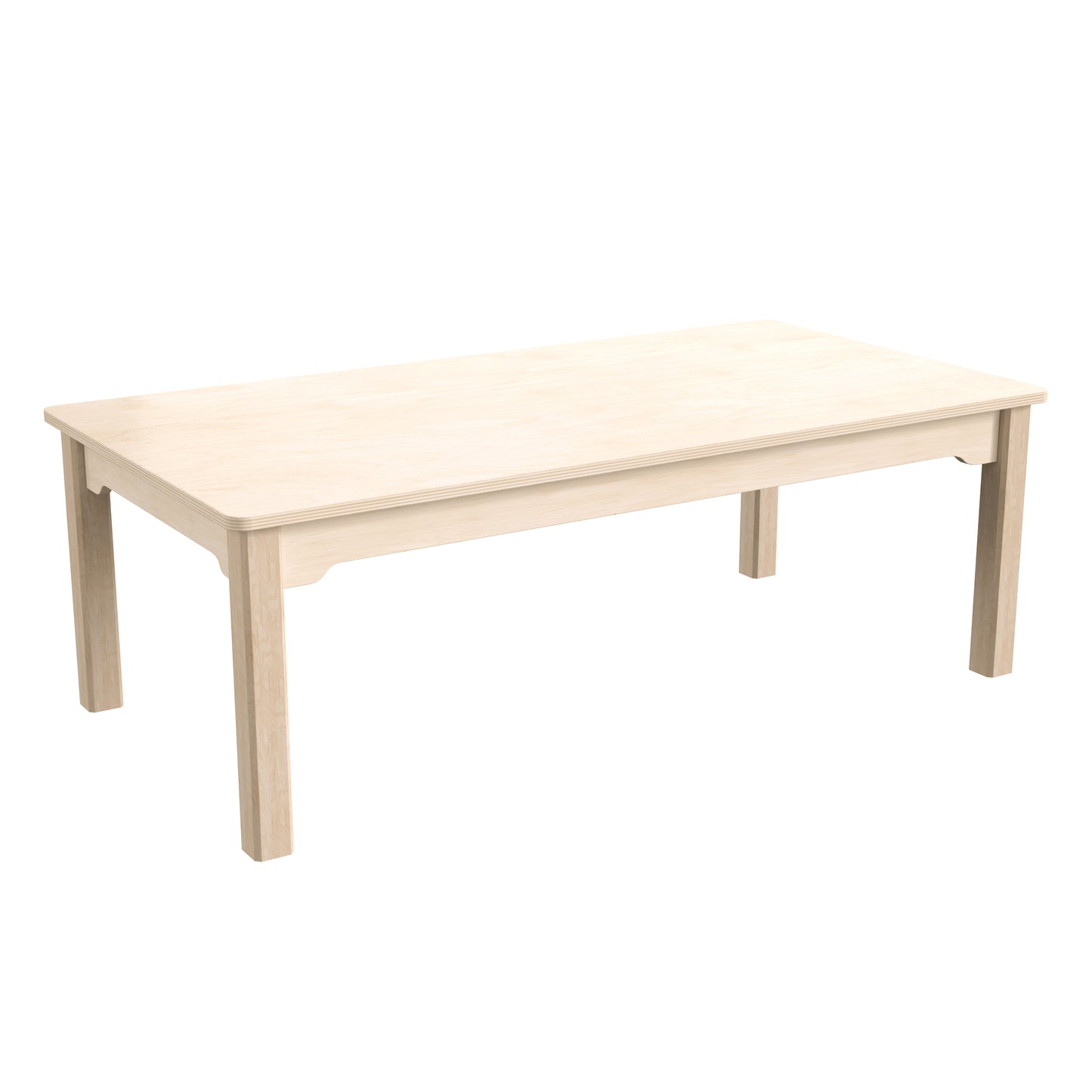Bright Beginnings Commercial Grade Wooden Rectangular Preschool Classroom Activity Table, (23.5"W x 47.25"D x 14.5"H), Beech Beech MK-ME088010-GG