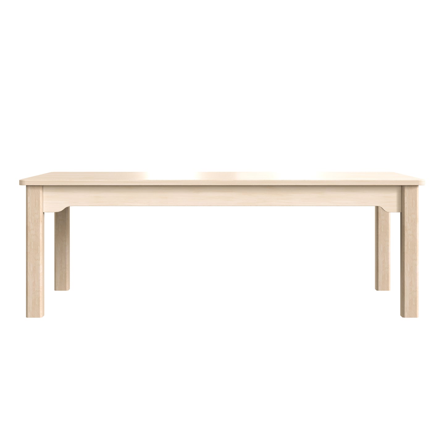Bright Beginnings Commercial Grade Wooden Rectangular Preschool Classroom Activity Table, (23.5"W x 47.25"D x 14.5"H), Beech Beech MK-ME088010-GG