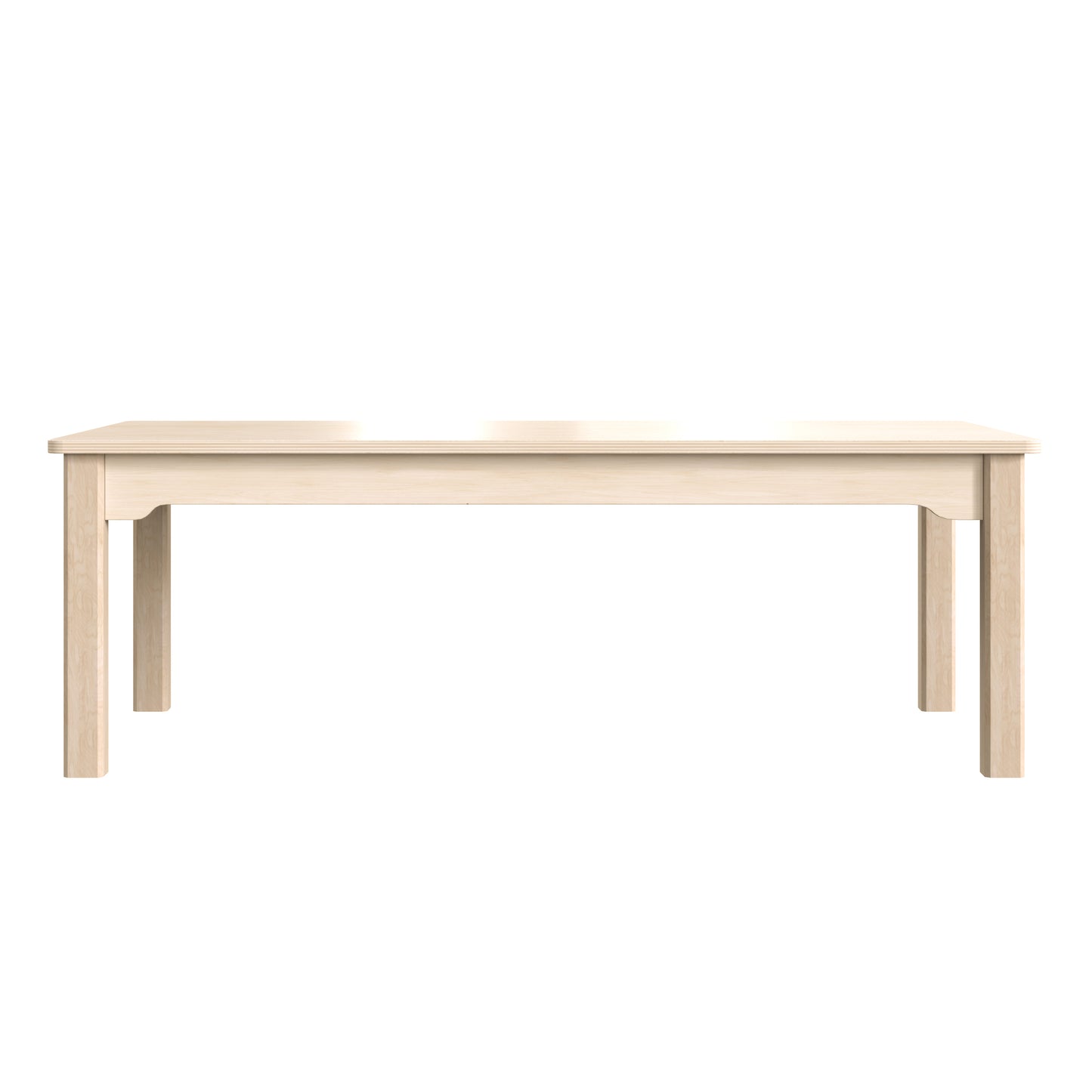 Bright Beginnings Commercial Grade Wooden Rectangular Preschool Classroom Activity Table, (23.5"W x 47.25"D x 14.5"H), Beech Beech MK-ME088010-GG