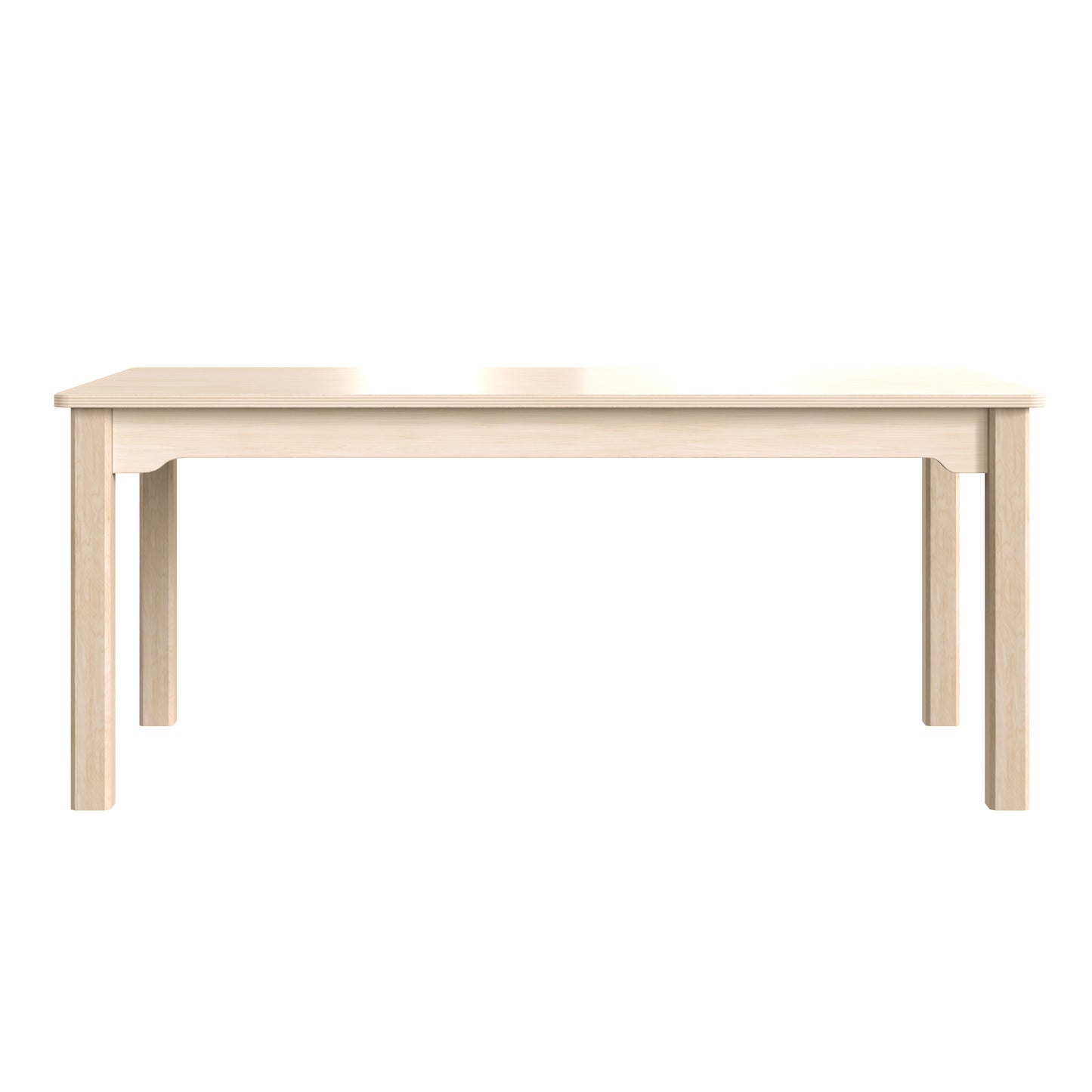 Bright Beginnings Commercial Grade Wooden Rectangular Preschool Classroom Activity Table, (23.5"W x 47.25"D x 18"H), Beech Beech