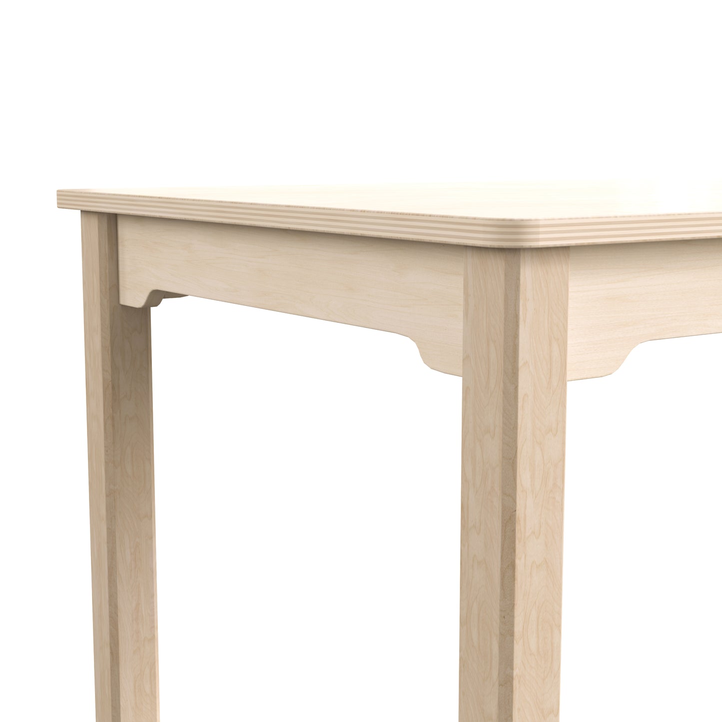 Bright Beginnings Commercial Grade Wooden Rectangular Preschool Classroom Activity Table, (23.5"W x 47.25"D x 18"H), Beech Beech