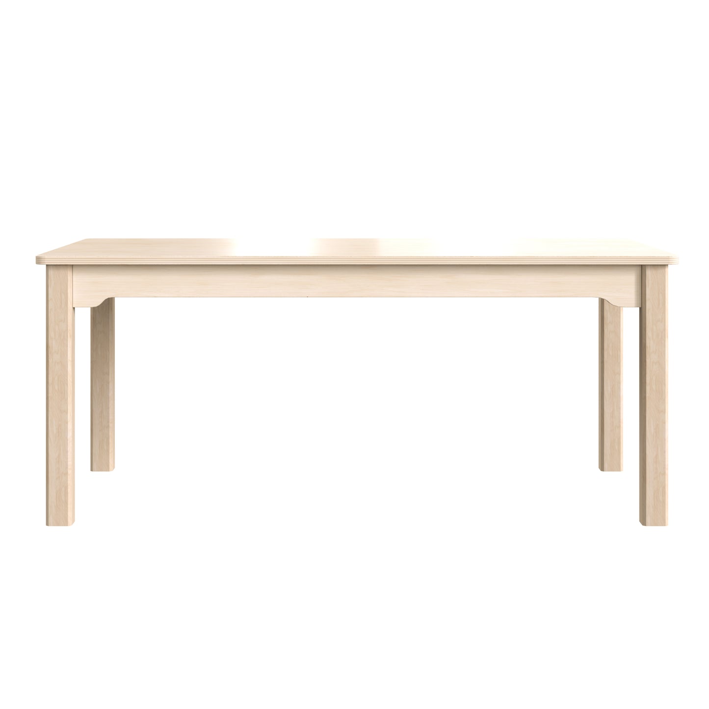 Bright Beginnings Commercial Grade Wooden Rectangular Preschool Classroom Activity Table, (23.5"W x 47.25"D x 18"H), Beech Beech