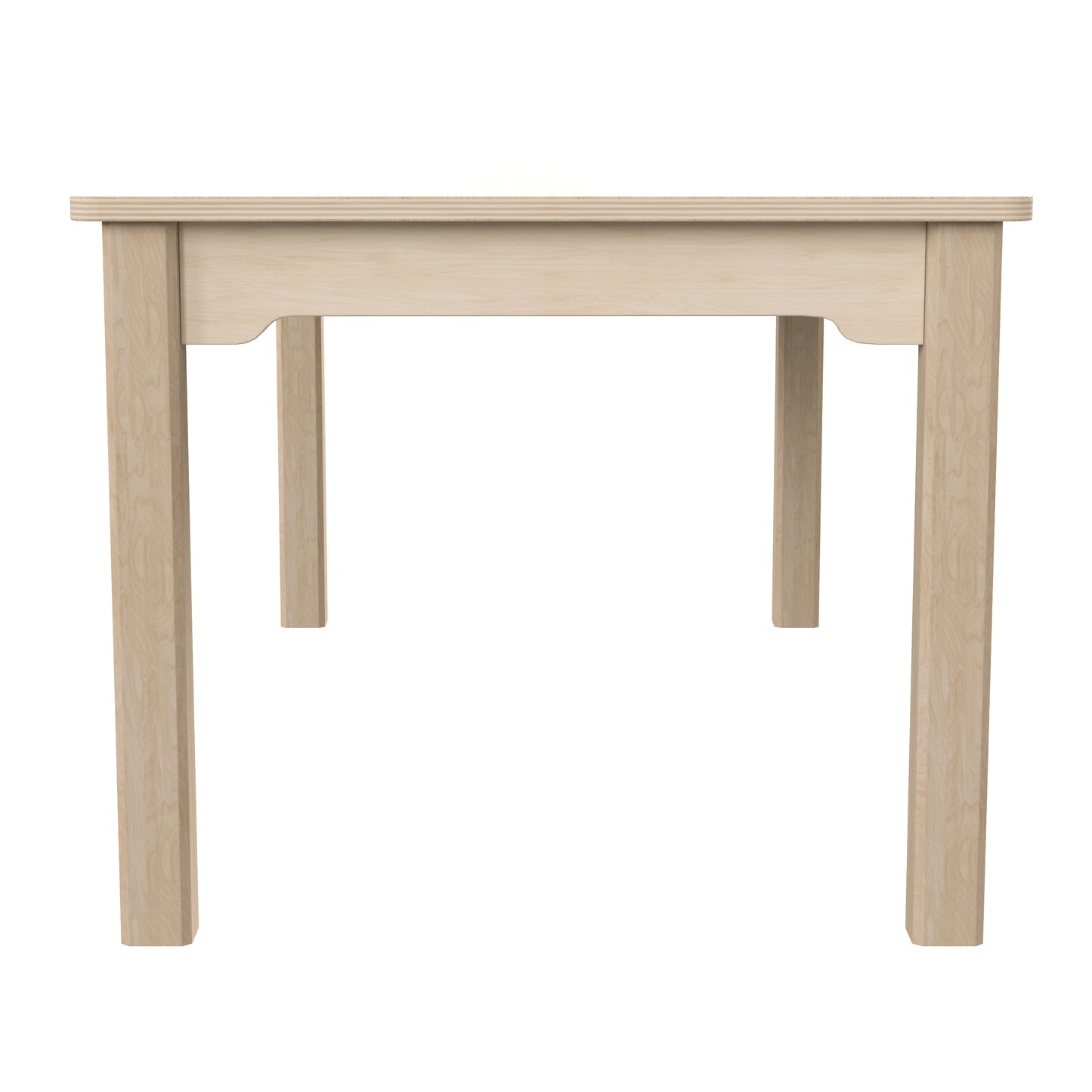 Bright Beginnings Commercial Grade Wooden Rectangular Preschool Classroom Activity Table, (23.5"W x 47.25"D x 18"H), Beech Beech