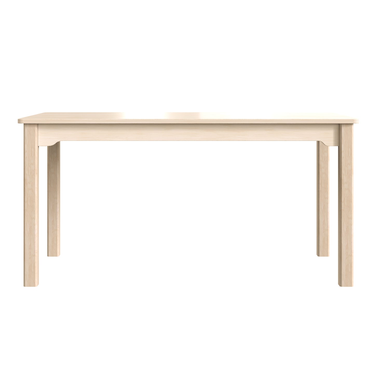 Bright Beginnings Commercial Grade Wooden Rectangular Preschool Classroom Activity Table, (23.5"W x 47.25"D x 21.25"H), Beech Beech