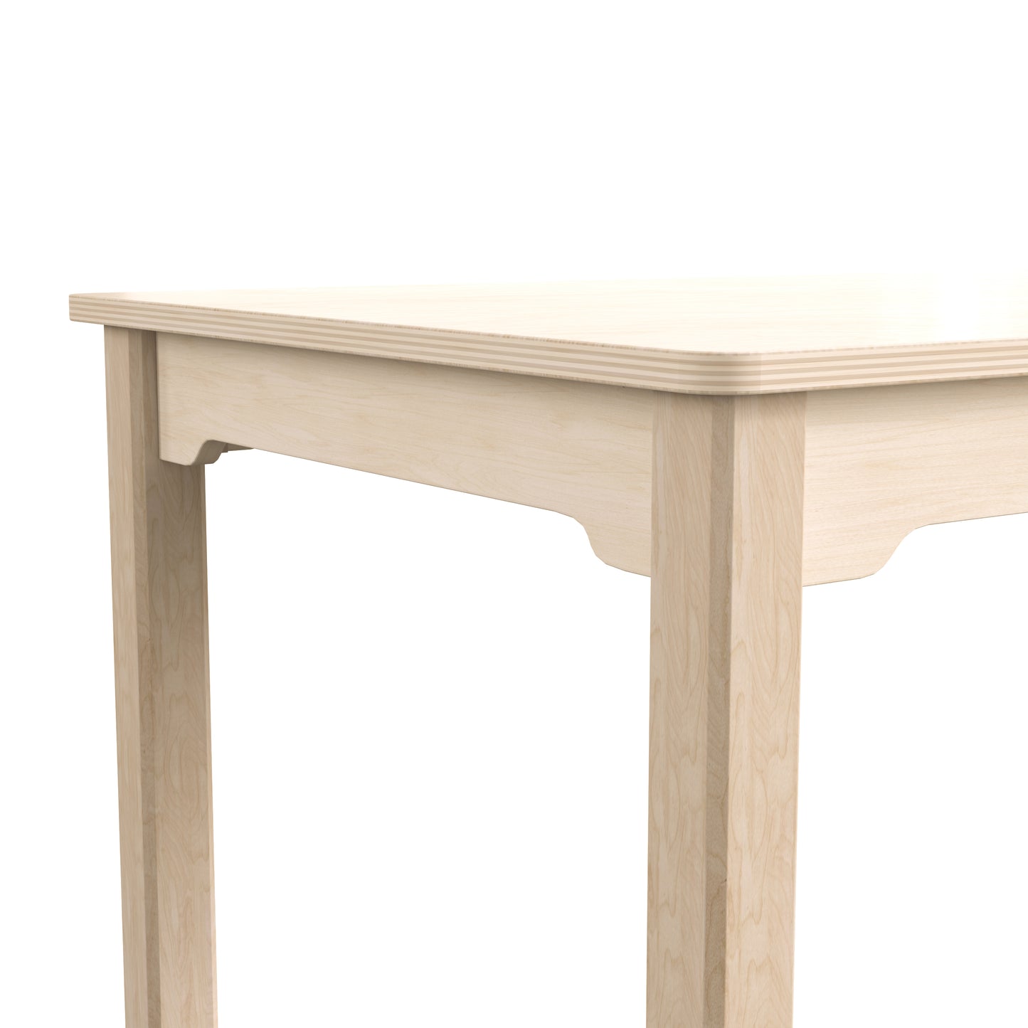 Bright Beginnings Commercial Grade Wooden Rectangular Preschool Classroom Activity Table, (23.5"W x 47.25"D x 21.25"H), Beech Beech