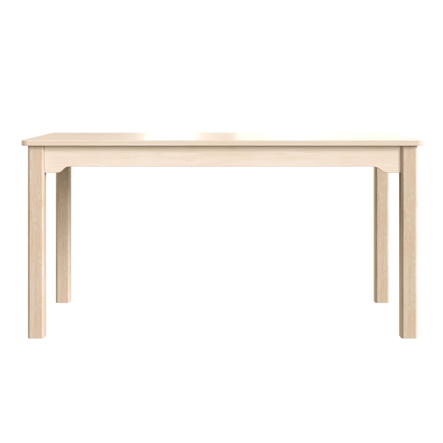 Bright Beginnings Commercial Grade Wooden Rectangular Preschool Classroom Activity Table, (23.5"W x 47.25"D x 21.25"H), Beech Beech