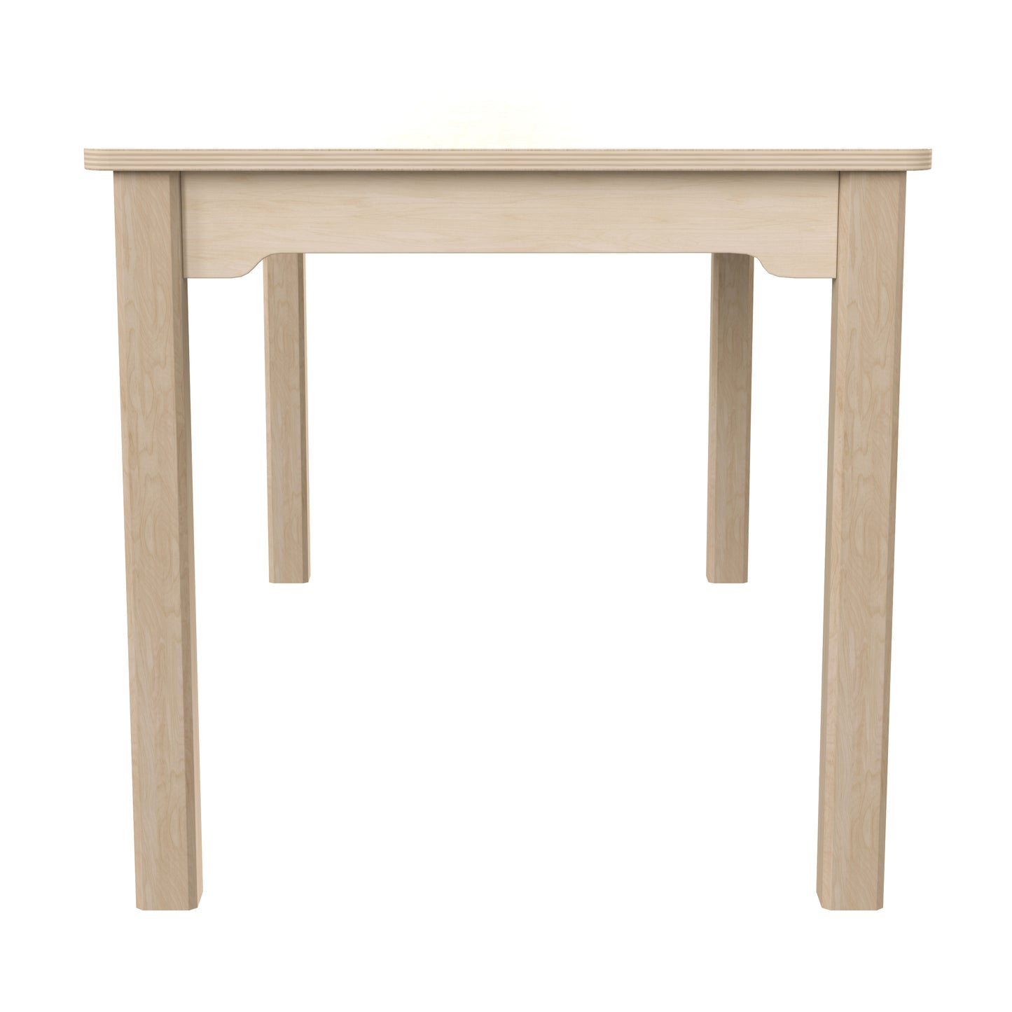 Bright Beginnings Commercial Grade Wooden Rectangular Preschool Classroom Activity Table, (23.5"W x 47.25"D x 21.25"H), Beech Beech