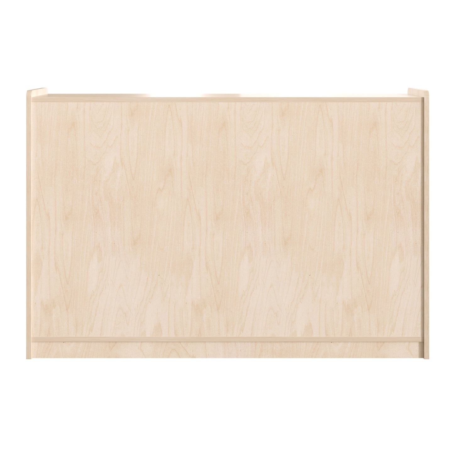 Bright Beginnings Commercial Grade Extra Wide 3 Shelf Wooden Classroom Open Storage Unit, Safe, Kid Friendly Design, Natural Beech