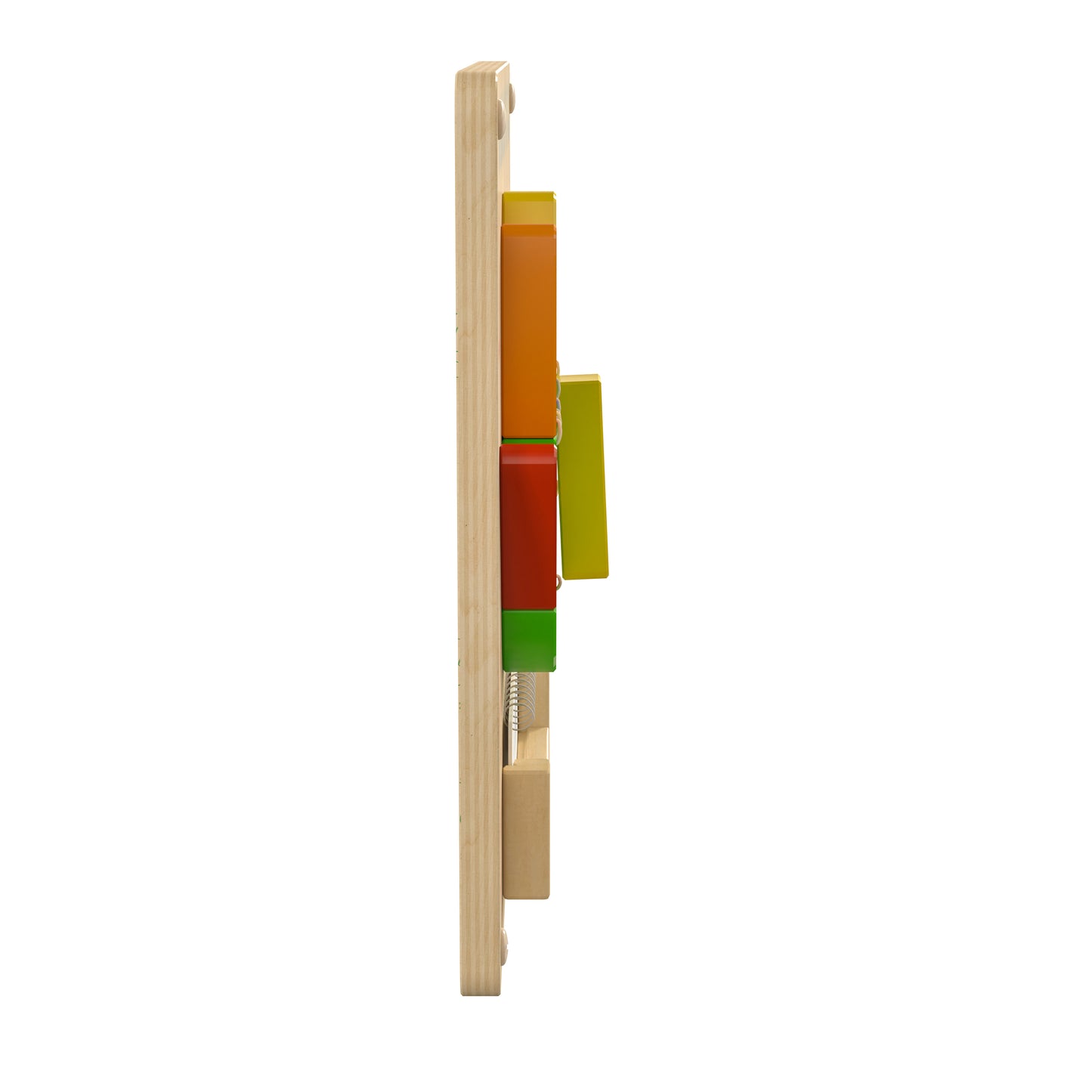 Bright Beginnings Commercial Grade STEAM Wall Activity Board with Natural Finish and Multicolor Accents, Counting Beech MK-ME09524-GG