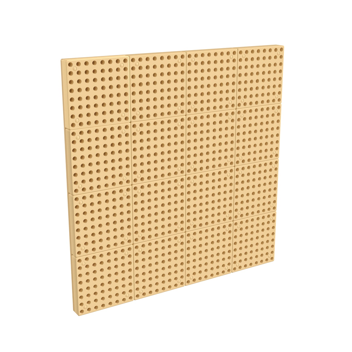 Bright Beginnings Commercial Grade Multipurpose Modular STEAM Wall Peg System Panel - 31.5"L x 31.5"H, Natural Natural