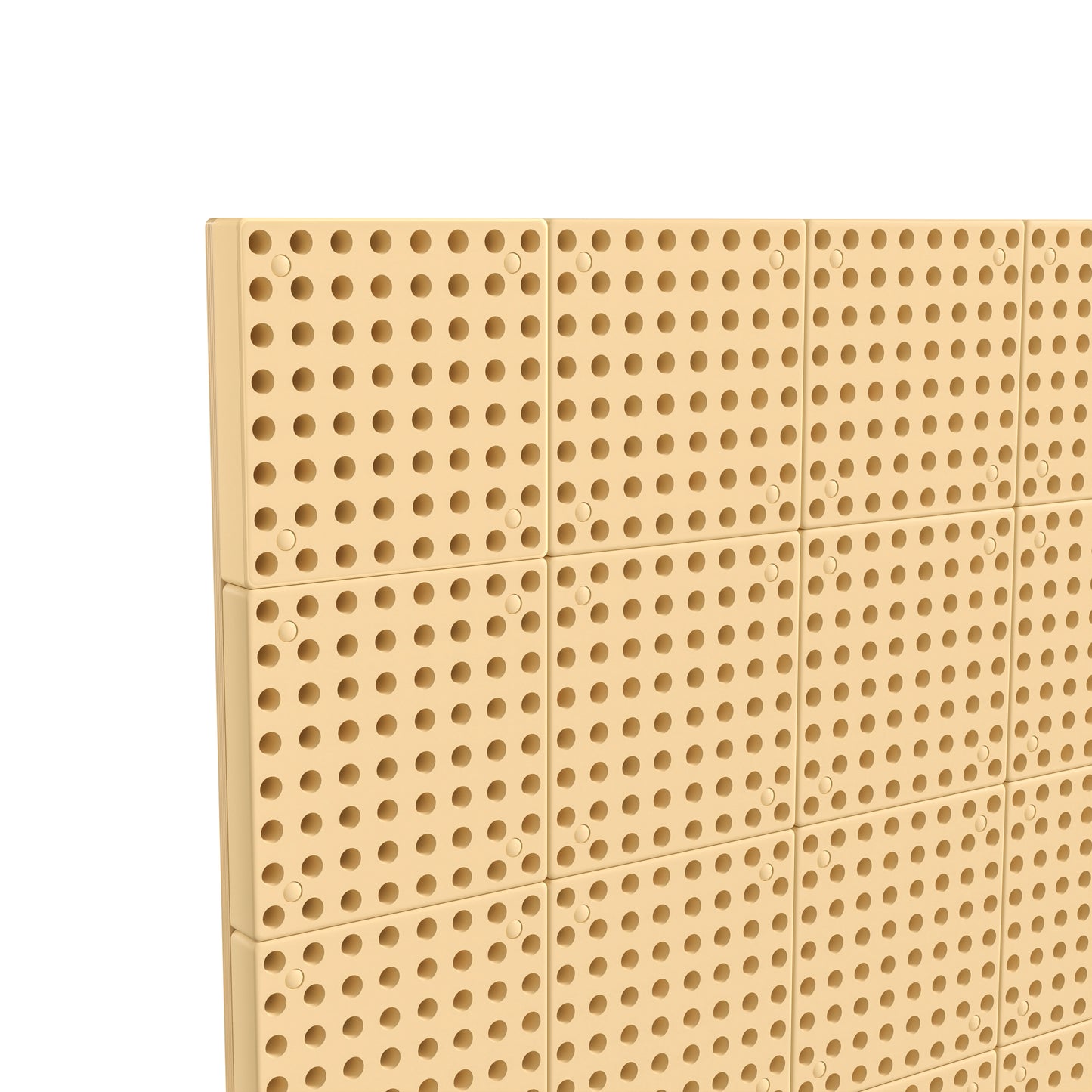 Bright Beginnings Commercial Grade Multipurpose Modular STEAM Wall Peg System Panel - 31.5"L x 31.5"H, Natural Natural