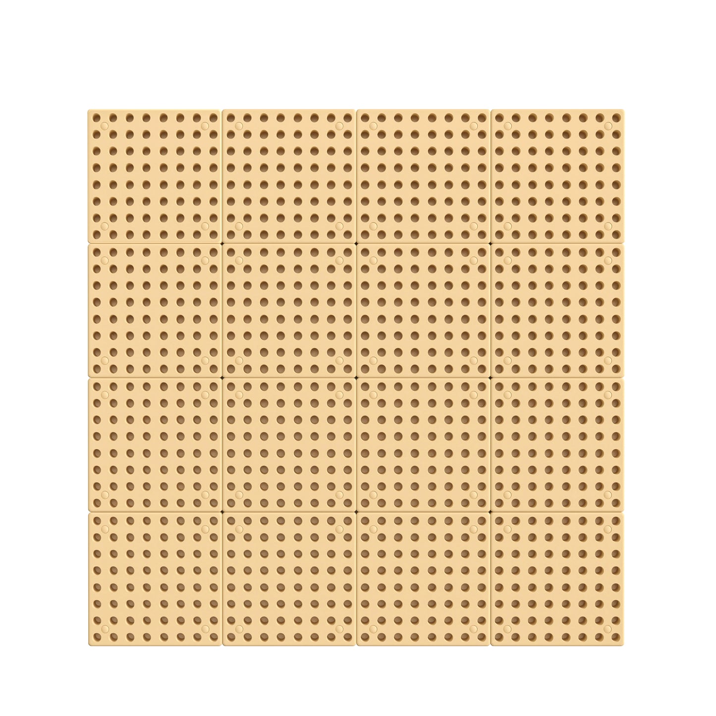 Bright Beginnings Commercial Grade Multipurpose Modular STEAM Wall Peg System Panel - 31.5"L x 31.5"H, Natural Natural