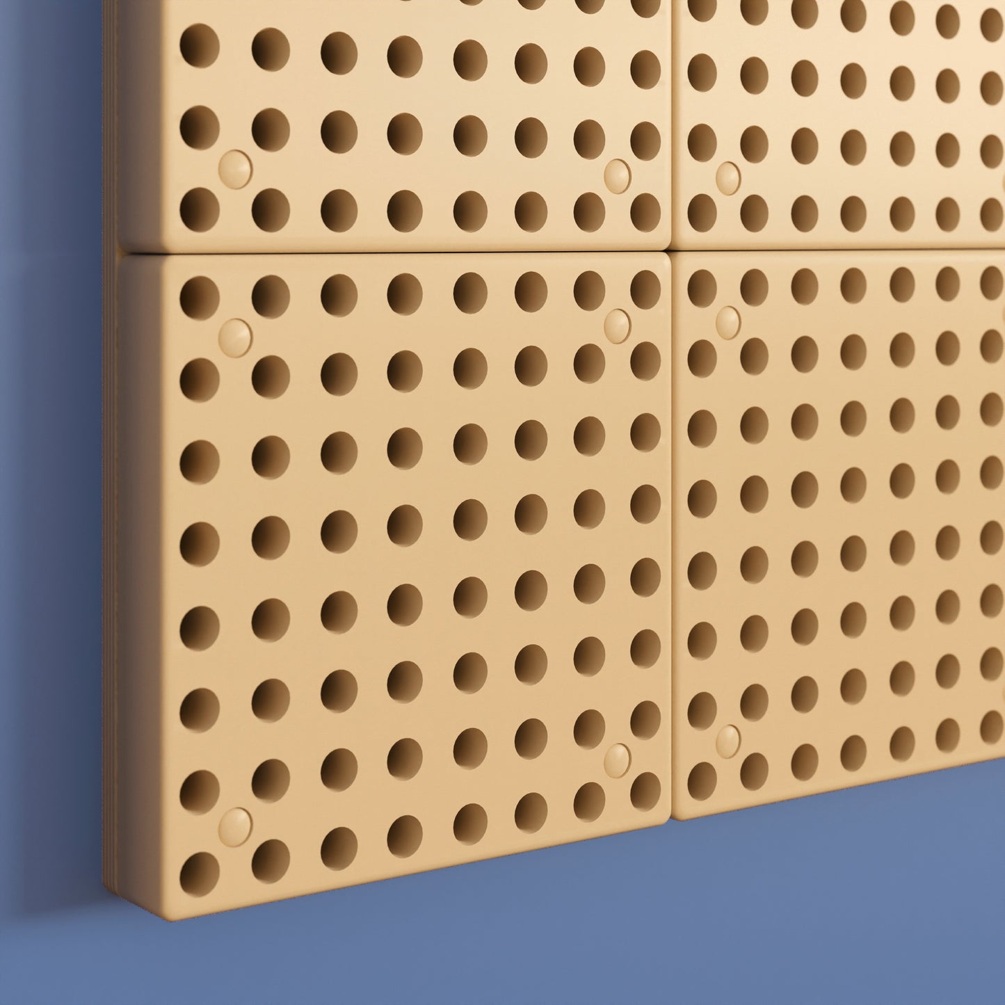 Bright Beginnings Commercial Grade Multipurpose Modular STEAM Wall Peg System Panel - 31.5"L x 31.5"H, Natural Natural