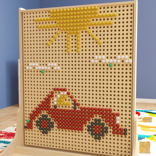 Bright Beginnings Commercial Grade 512 Piece Peg Accessory Pack for Modular STEAM Walls (Not Included) - Multicolor Multi