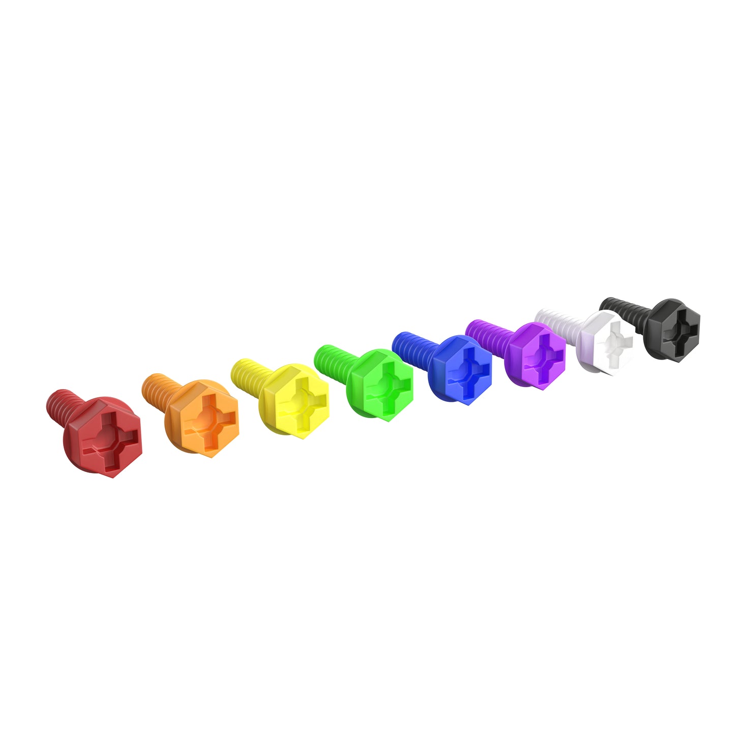 Bright Beginnings Commercial Grade Modular STEAM Wall 512 Piece Multicolor Screw Accessory Pack (STEAM Wall Not Included) Multi
