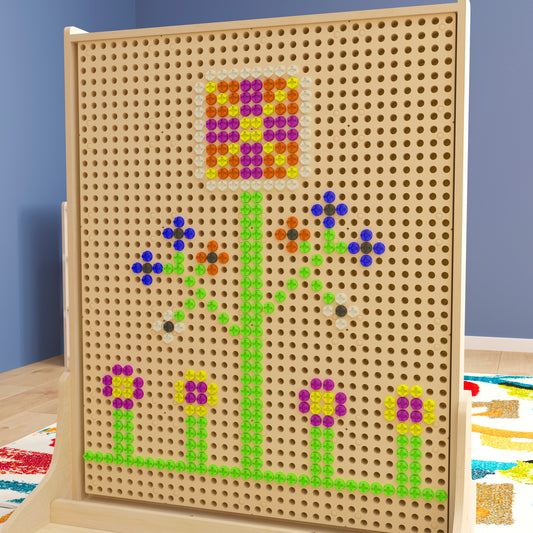 Bright Beginnings Commercial Grade Modular STEAM Wall 512 Piece Multicolor Screw Accessory Pack (STEAM Wall Not Included) Multi