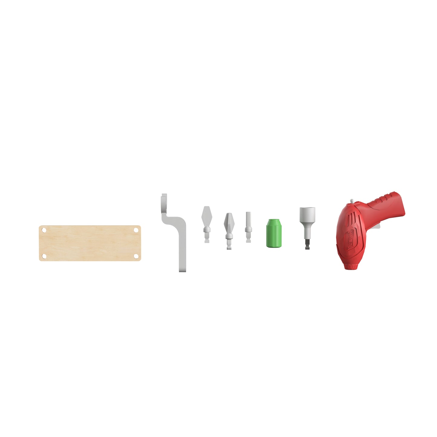 Bright Beginnings Commercial Grade 8 Piece Tools & Holder Accessory Set for Modular STEAM Wall Systems (Not Included) with Working Drill Multi