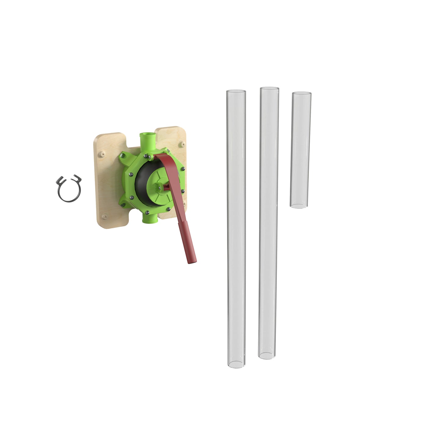 Bright Beginnings Commercial Grade 10 Piece Pipe Builder Hand Pump & Accessories for Modular STEAM Wall Systems (Not Included) Multi