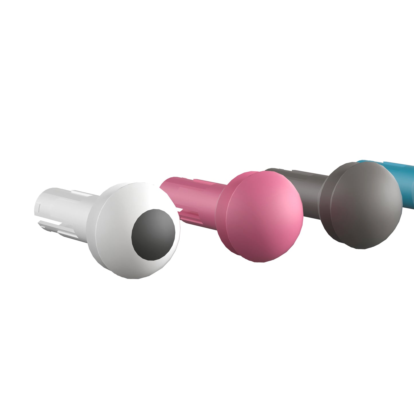 Bright Beginnings Commercial Grade 512 Piece Peg Accessory Pack for Modular STEAM Walls (Not Included) - Pastel Multi Pastel