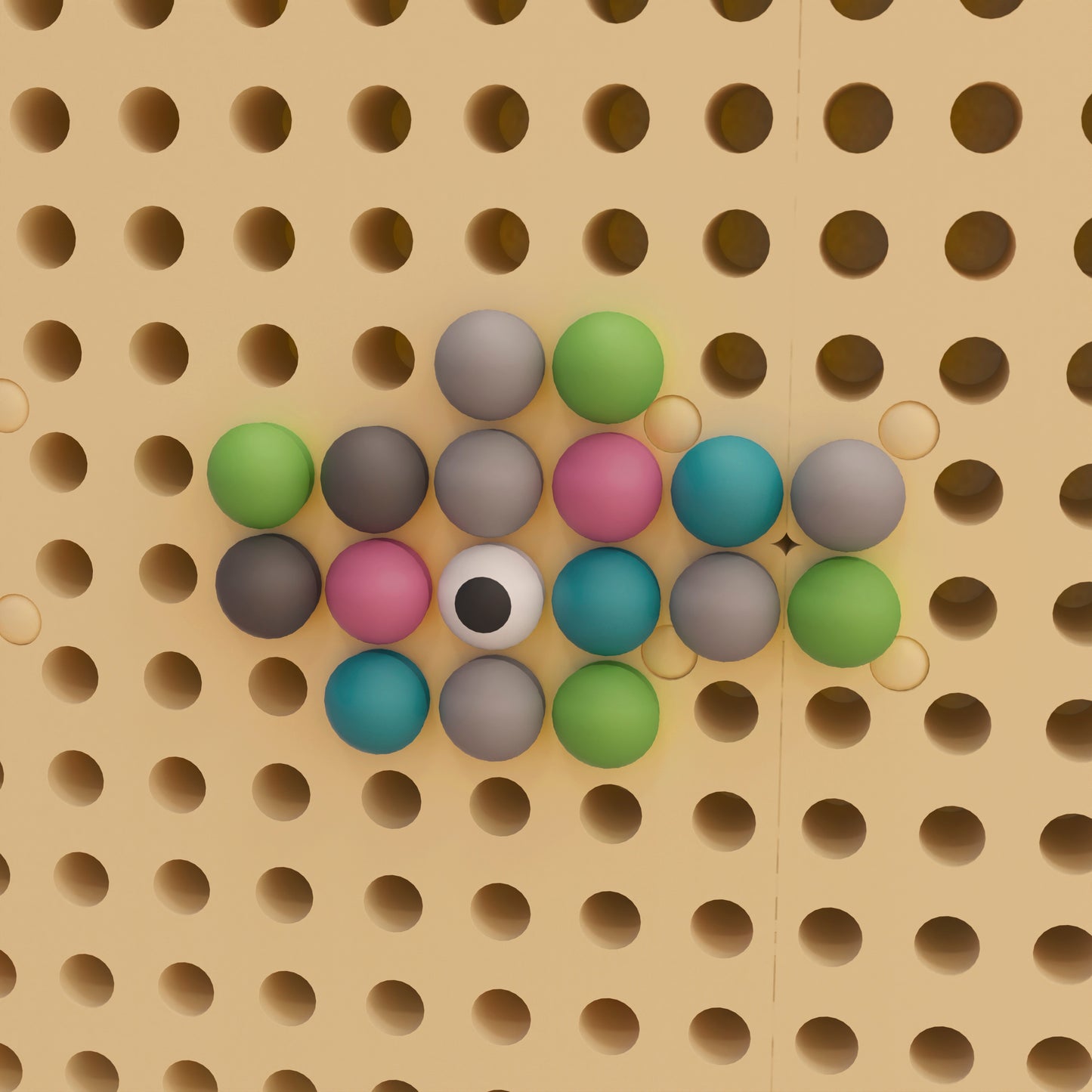 Bright Beginnings Commercial Grade 512 Piece Peg Accessory Pack for Modular STEAM Walls (Not Included) - Pastel Multi Pastel