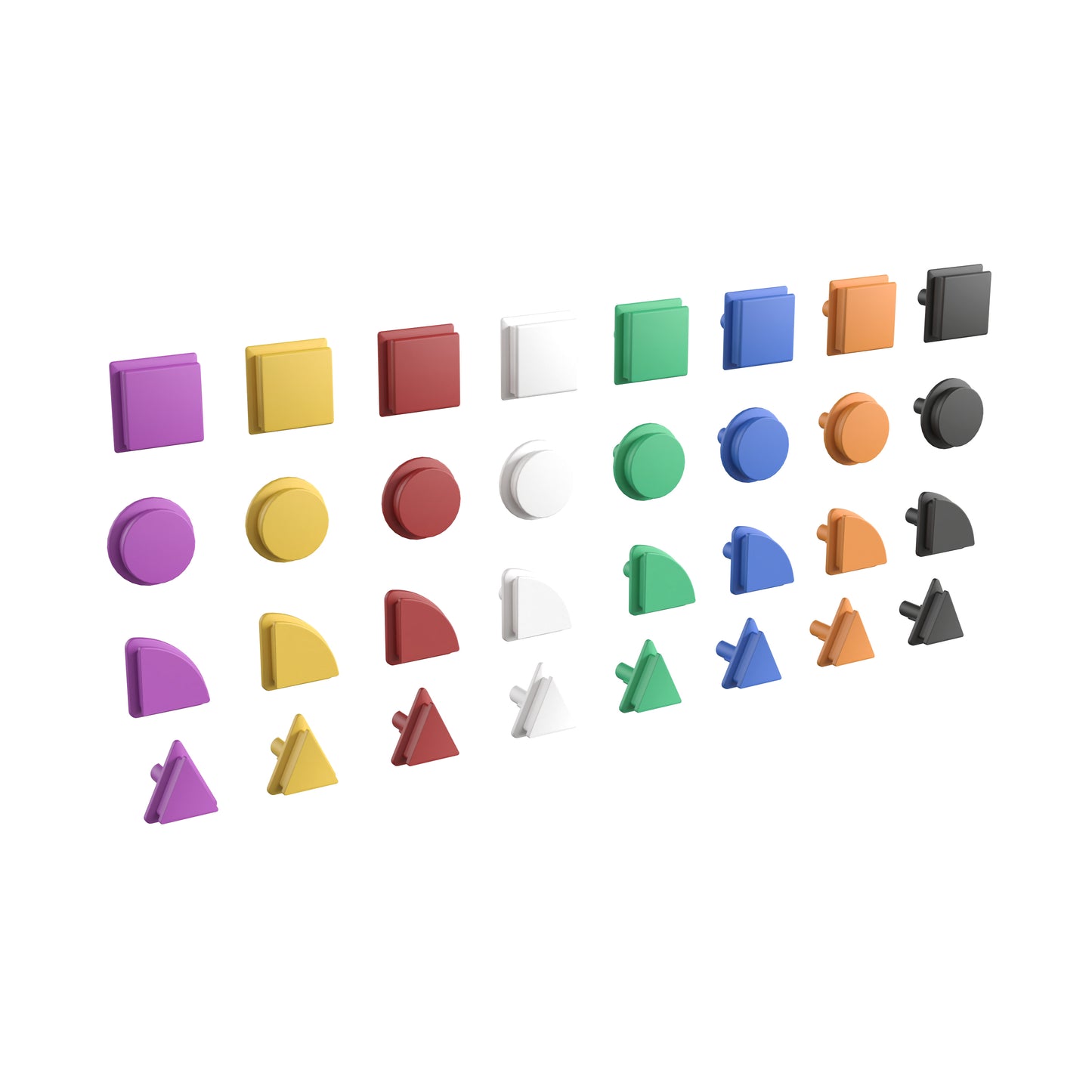 Bright Beginnings Commercial Grade Multicolor 256 Piece Shape Set for Modular STEAM Wall Systems (Not Included) Multi MK-ME14696-GG