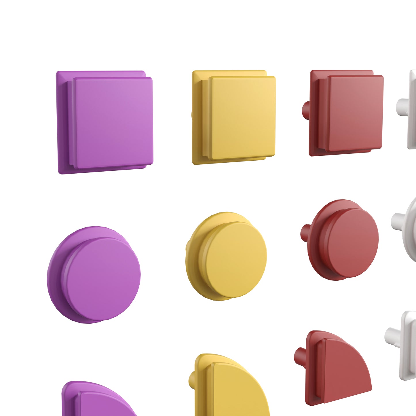 Bright Beginnings Commercial Grade Multicolor 256 Piece Shape Set for Modular STEAM Wall Systems (Not Included) Multi MK-ME14696-GG