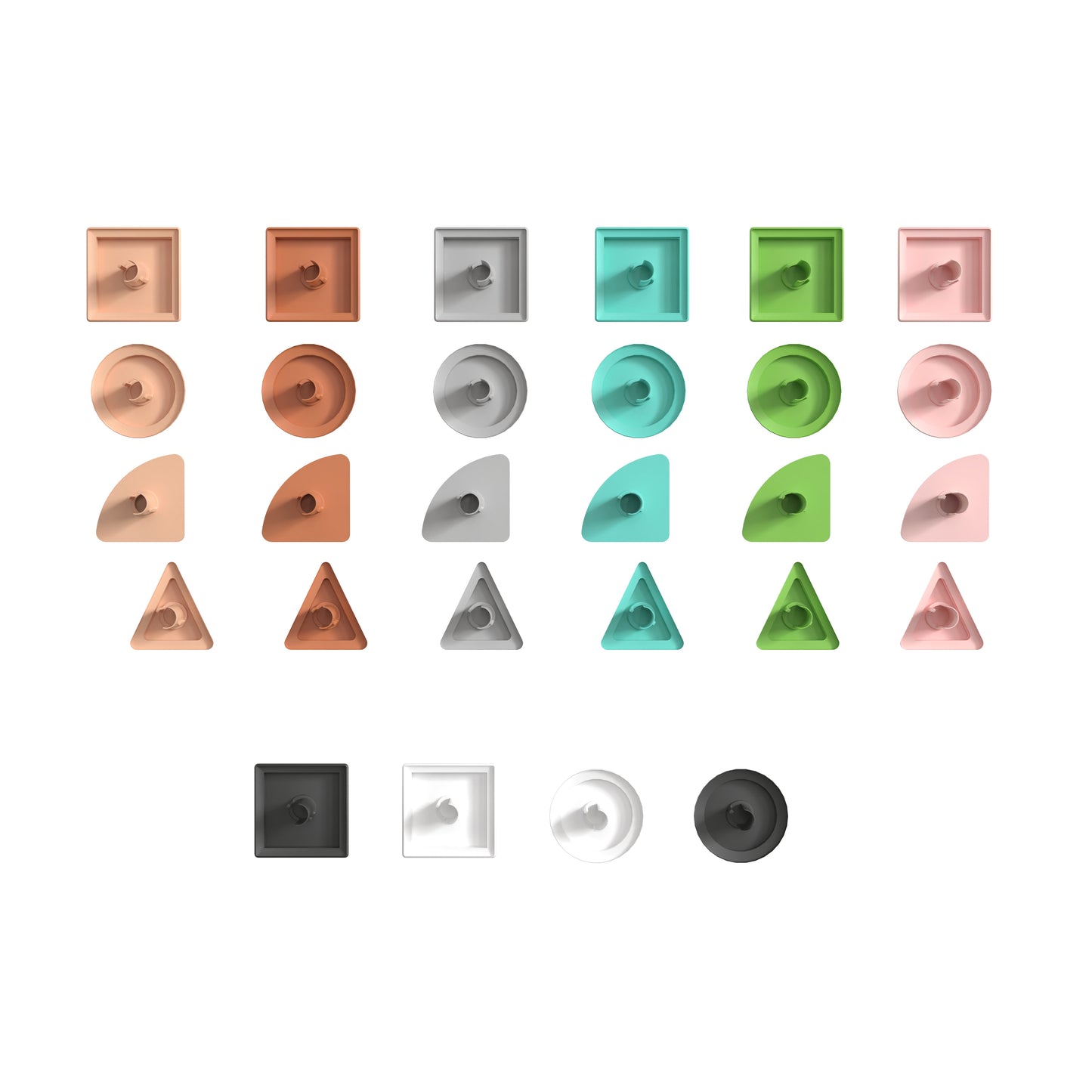 Bright Beginnings Commercial Grade Pastel 256 Piece Shape Set for Modular STEAM Wall Systems (Not Included) Multi Pastel