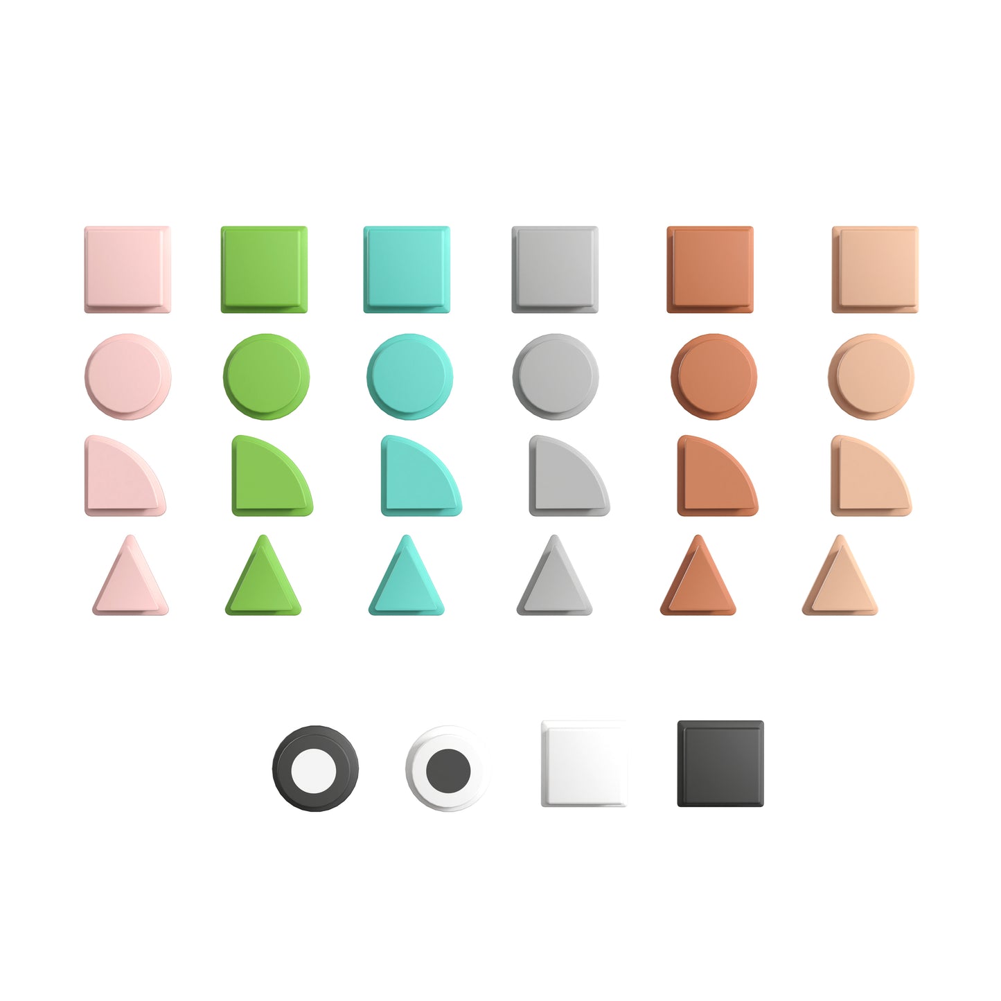 Bright Beginnings Commercial Grade Pastel 256 Piece Shape Set for Modular STEAM Wall Systems (Not Included) Multi Pastel
