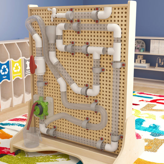 Bright Beginnings Commercial Grade 80 Piece Pipe Builder Set for Modular STEAM Wall Systems (Not Included) Multi