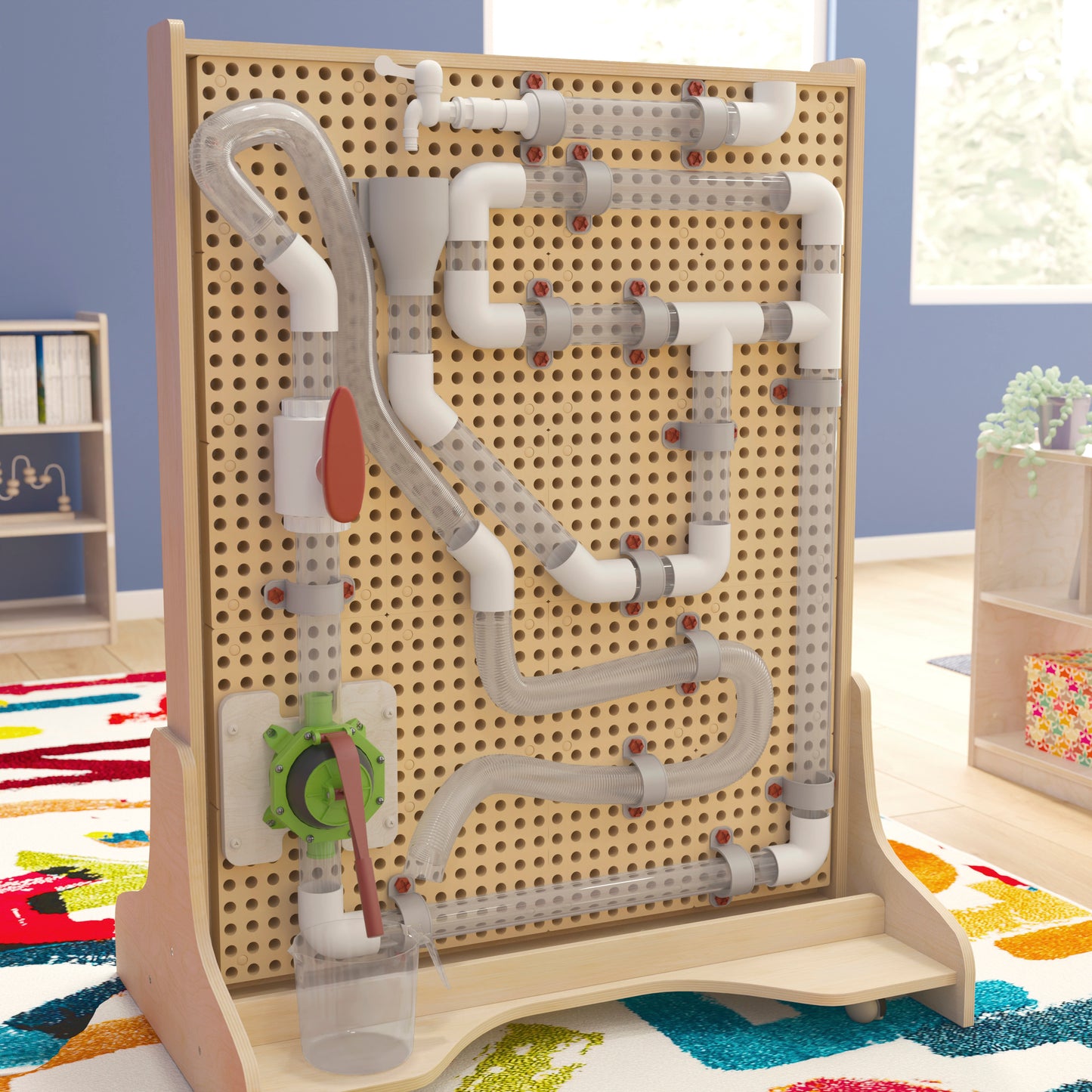Bright Beginnings Commercial Grade 80 Piece Pipe Builder Set for Modular STEAM Wall Systems (Not Included) Multi