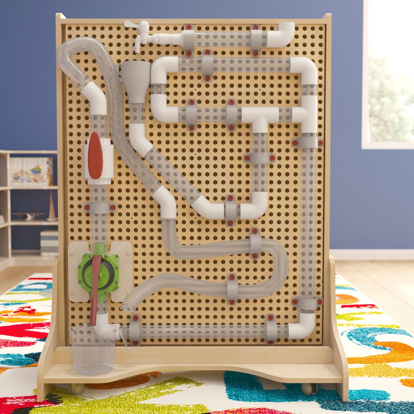 Bright Beginnings Commercial Grade 80 Piece Pipe Builder Set for Modular STEAM Wall Systems (Not Included) Multi