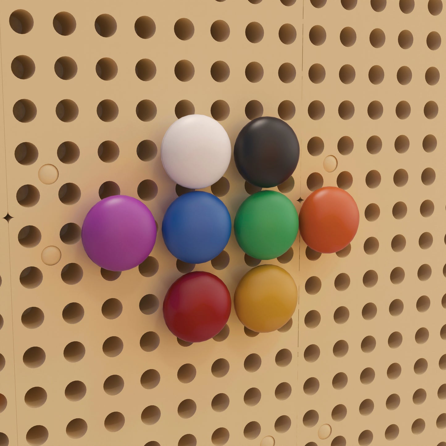 Bright Beginnings Commercial Grade 64 Piece Jumbo Peg Accessory Pack for Modular STEAM Walls (Not Included) - Multicolor Multi