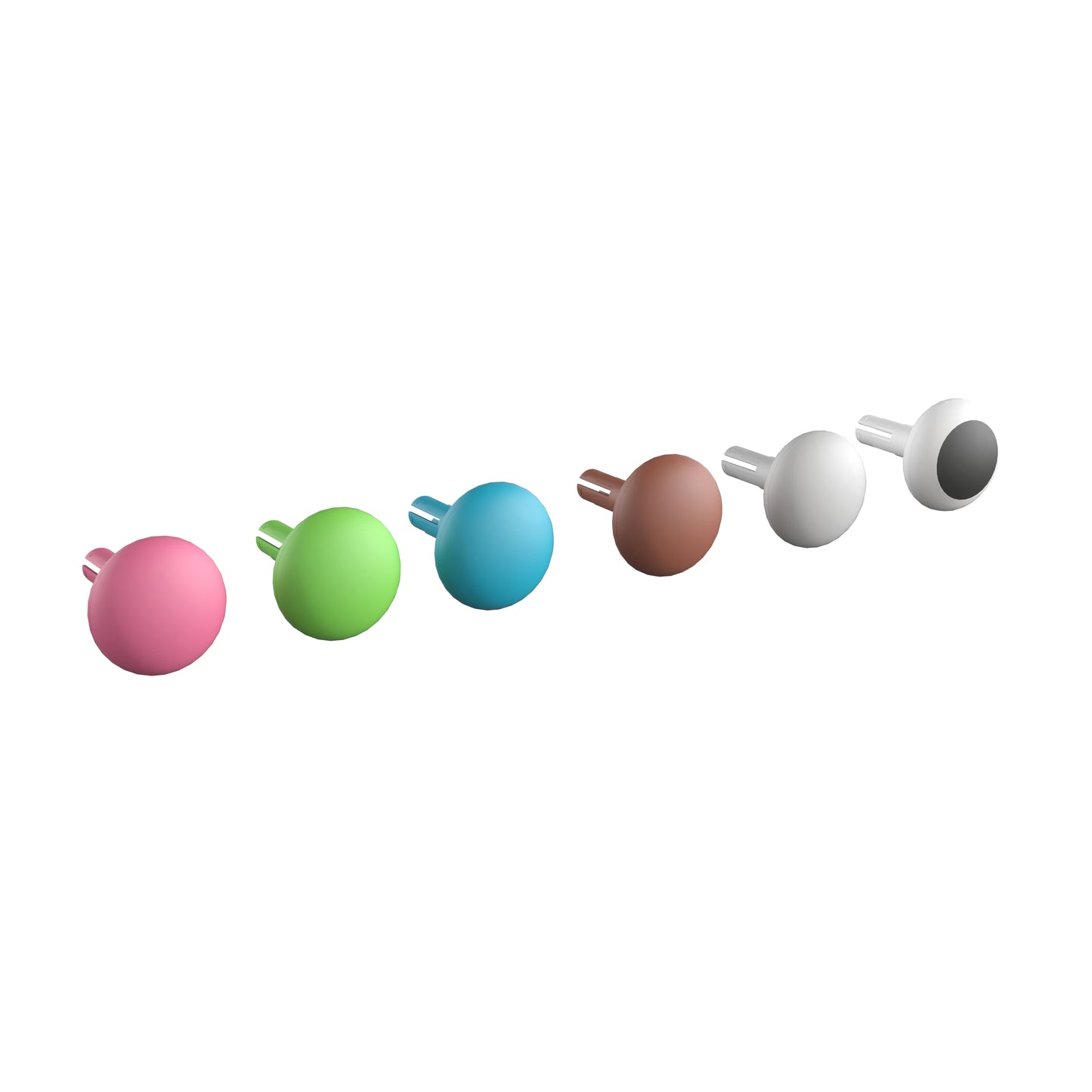Bright Beginnings Commercial Grade 64 Piece Jumbo Peg Accessory Pack for Modular STEAM Walls (Not Included) - Pastel Multicolor Multi Pastel