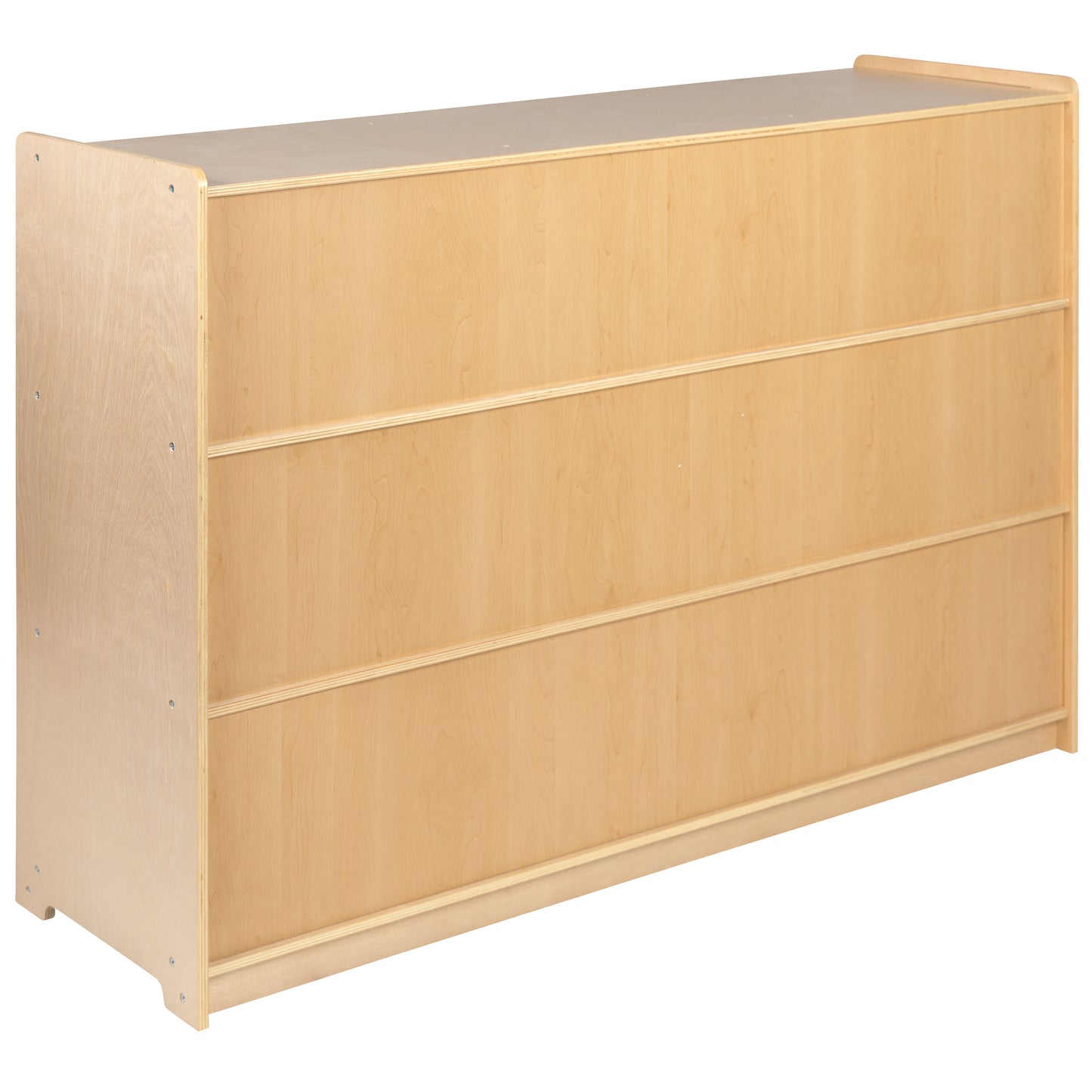 Hercules Wooden 8 Section School Classroom Storage Cabinet for Commercial or Home Use - Safe, Kid Friendly Design - 36"H (Natural) Natural