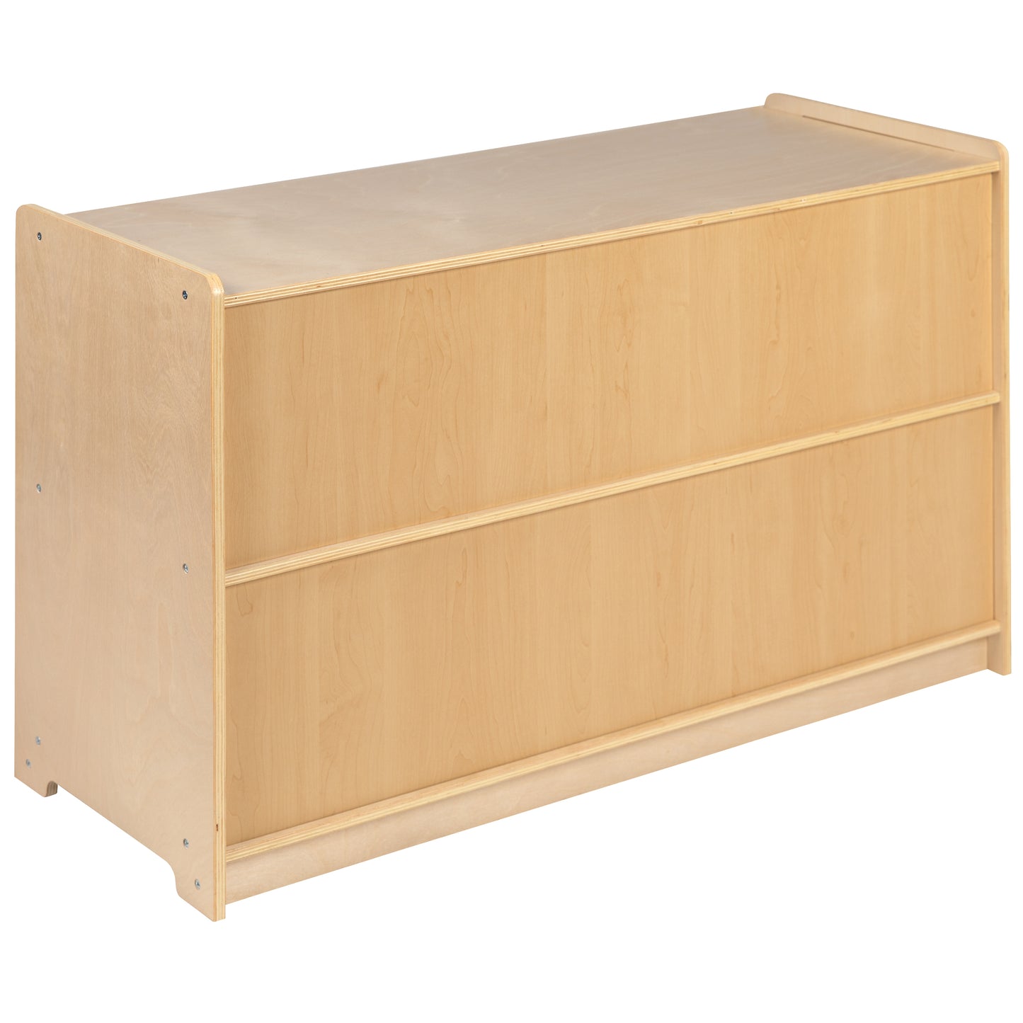 Hercules Wooden 2 Section School Classroom Storage Cabinet for Commercial or Home Use - Safe, Kid Friendly Design - 24"H x 36"L (Natural) Natural