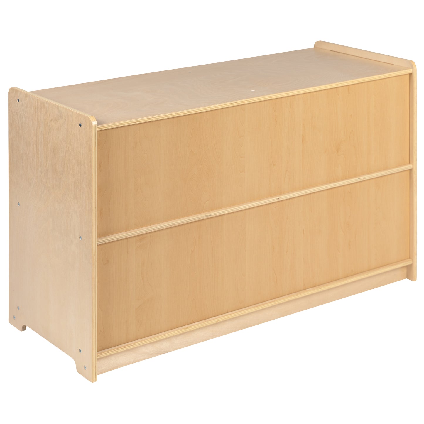 Hercules Wooden 5 Section School Classroom Storage Cabinet for Commercial or Home Use - Safe, Kid Friendly Design - 24"H x 36"L (Natural) Natural