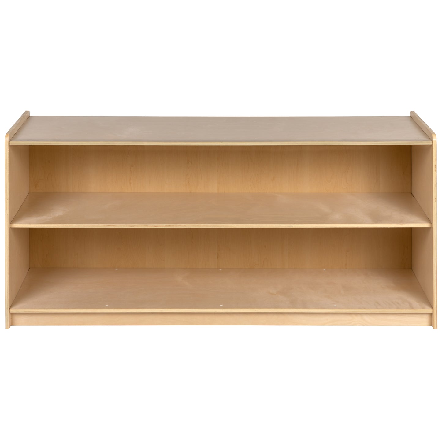 Hercules Wooden 2 Section School Classroom Storage Cabinet for Commercial or Home Use - Safe, Kid Friendly Design - 24"H x 48"L (Natural) Natural