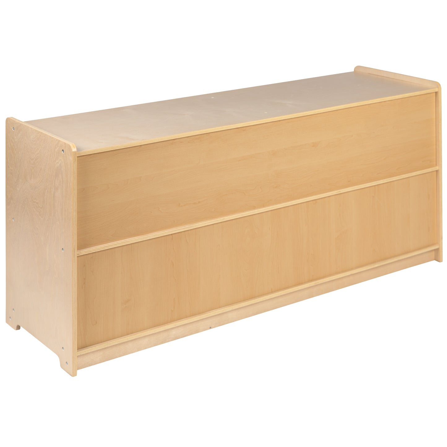 Hercules Wooden 5 Section School Classroom Storage Cabinet for Commercial or Home Use - Safe, Kid Friendly Design - 24"H x 48"L (Natural) Natural