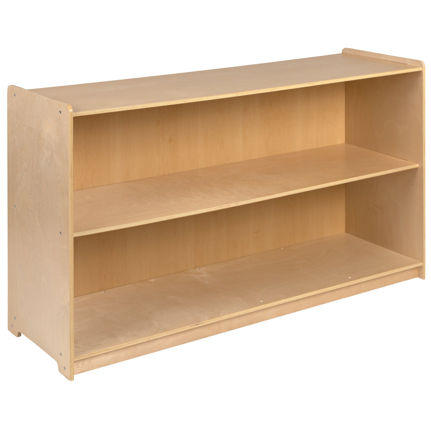 Hercules Wooden 2 Section School Classroom Storage Cabinet for Commercial or Home Use - Safe, Kid Friendly Design - 30"H x 48"L (Natural) Natural
