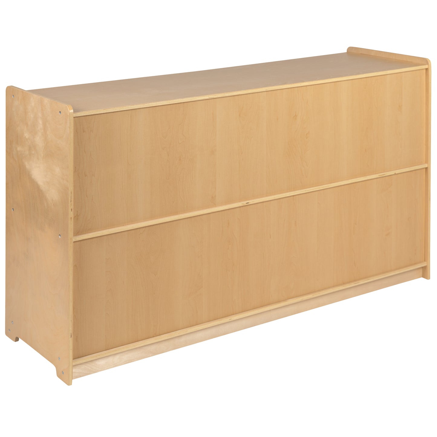 Hercules Wooden 2 Section School Classroom Storage Cabinet for Commercial or Home Use - Safe, Kid Friendly Design - 30"H x 48"L (Natural) Natural