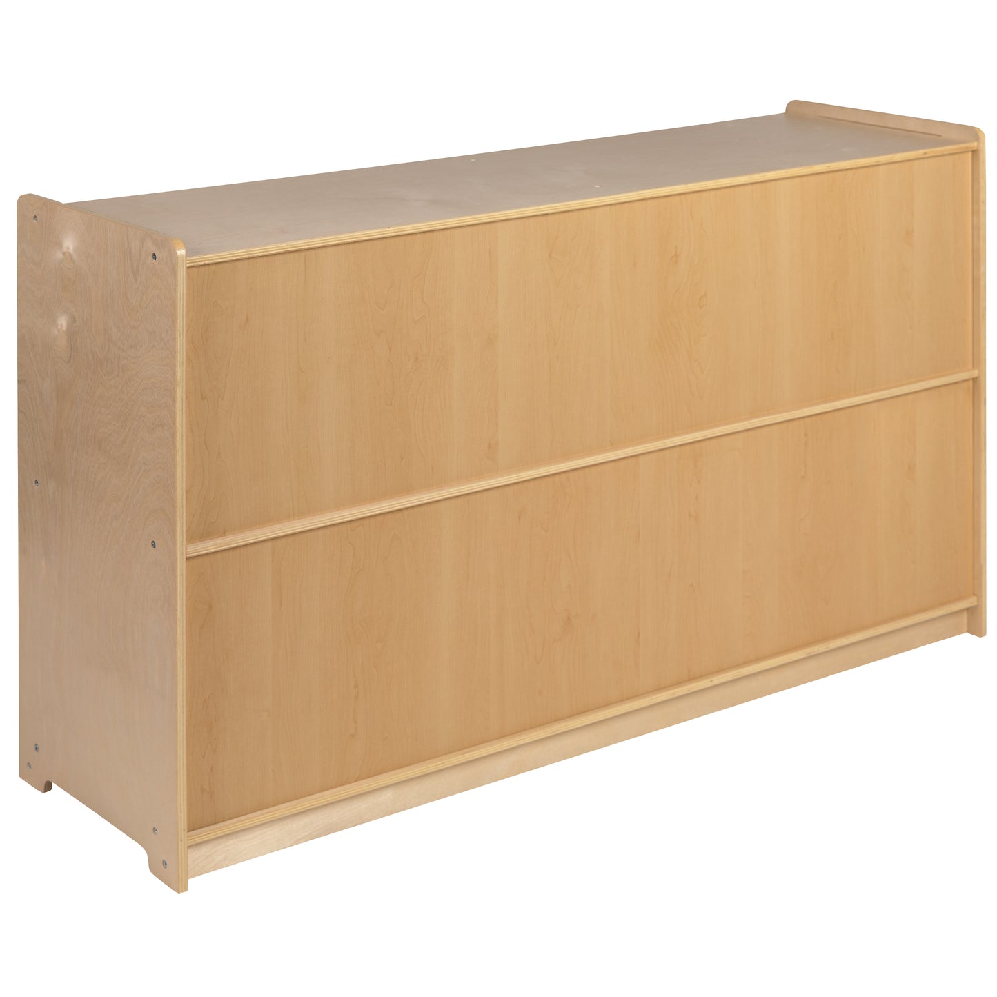 Hercules Wooden 5 Section School Classroom Storage Cabinet for Commercial or Home Use - Safe, Kid Friendly Design - 30"H x 48"L (Natural) Natural