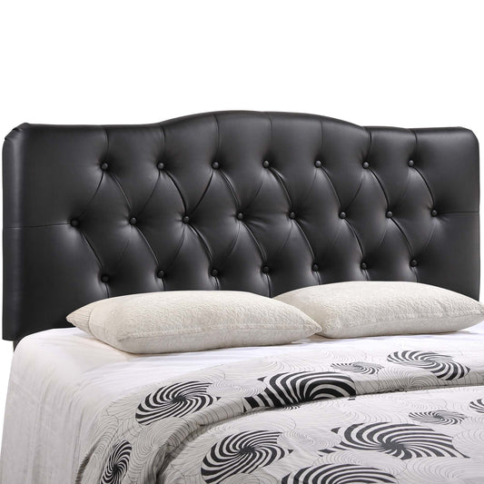Annabel Upholstered Vinyl Queen Headboard by Modway Black MOD-5155-BLK